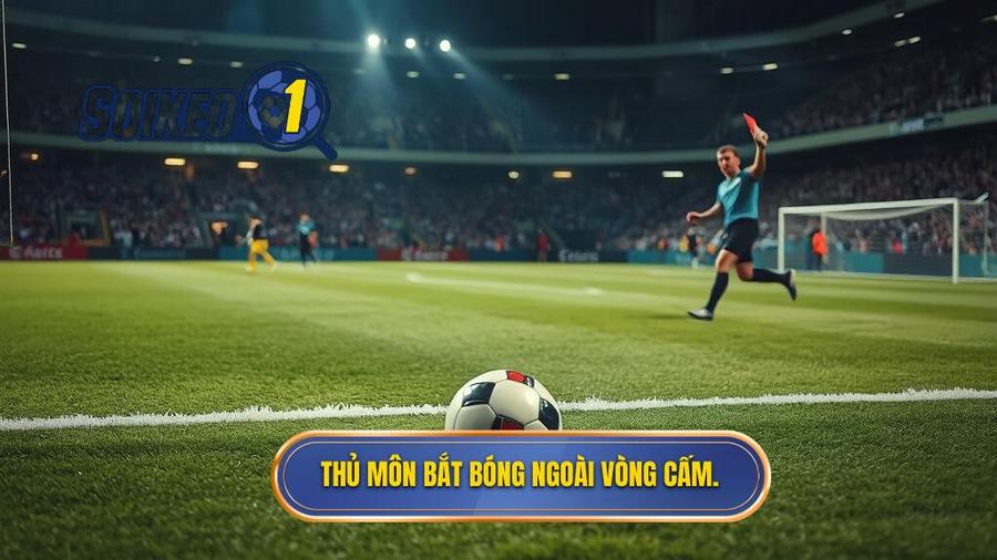 2. Thủ môn bắt bóng ngoài vòng cấm.